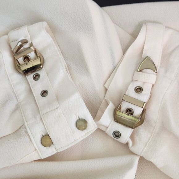 Ashley Stewart Cream Button Down Blouse with Back Zipper NWT Size 22/24 - Picture 8 of 13